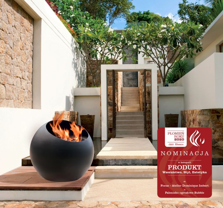 FocusKamine Outdoor Kamine Gartengrill brasero DominiqueImbert Gyrofocus Focus50 MadeinFrance Design Architektur Interior Outdoor Advent Vorfreude Zen kamin freihängend zeutral Holzofen Ofen